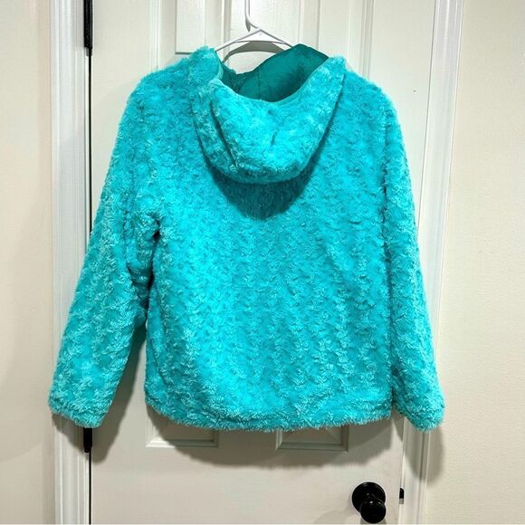 Eddie Bauer reversible puffer hooded jacket, youth girls Large size 14 - Picture 8 of 10